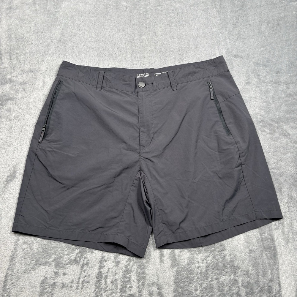 Mountain Hardwear Shorts Mens 36 Gray Nylon Pocket 7 Inch Hiking Railay Redpoint